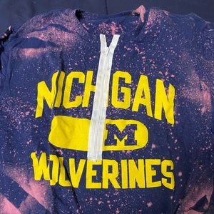 Michigan wolverines acid wash tailgate tee